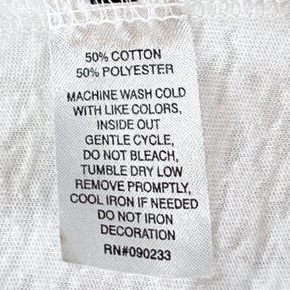 Nollie Short Sleeve Graphic Burnout Tee | White | Scoop Neck | Extra Small | Y2K - Picture 12 of 12